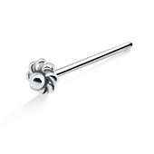 Flower Shaped Silver Straight Nose Stud NSKA-612